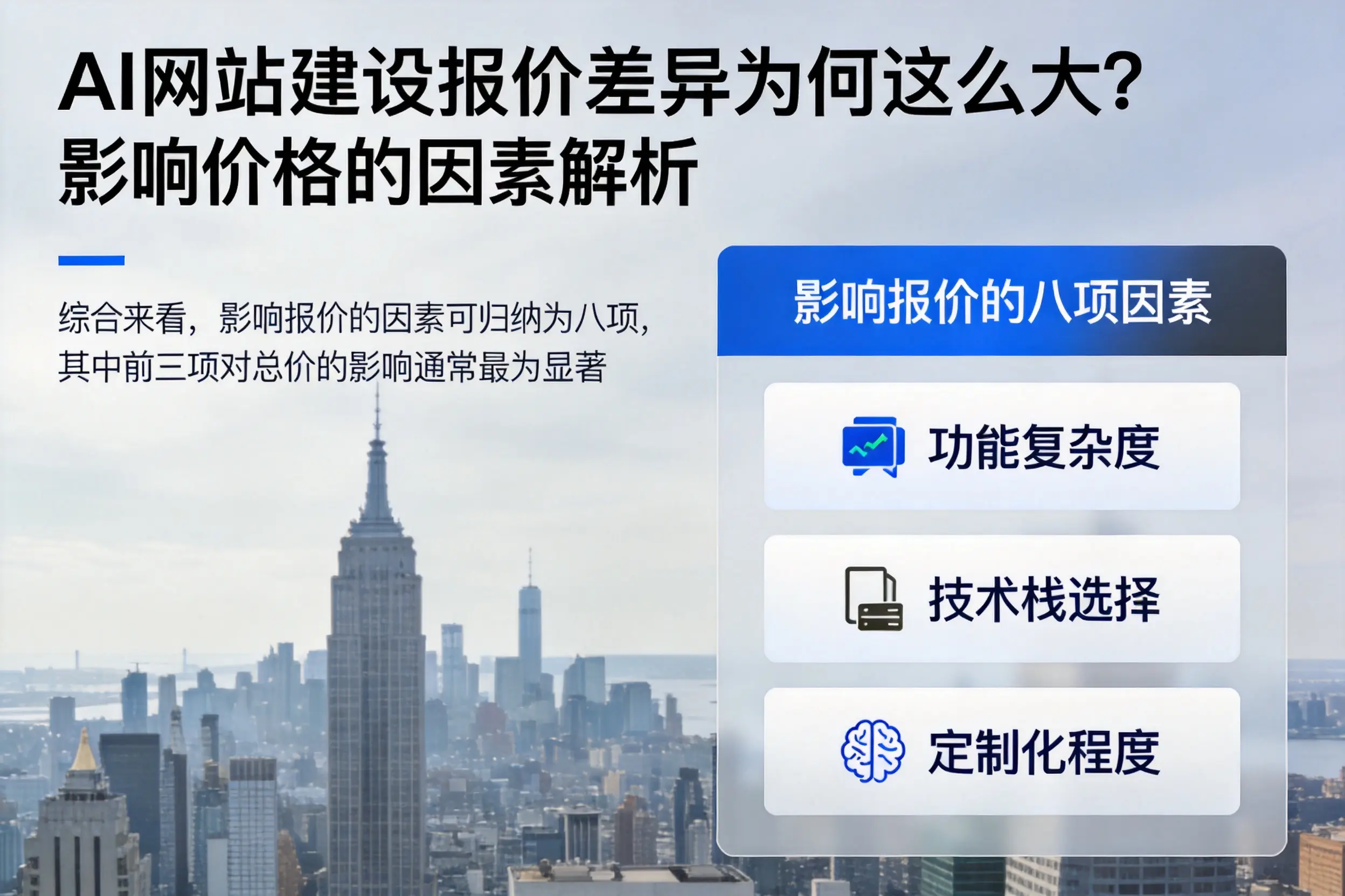 文昌AI网站建设报价差异为何这么大？影响价格的因素解析