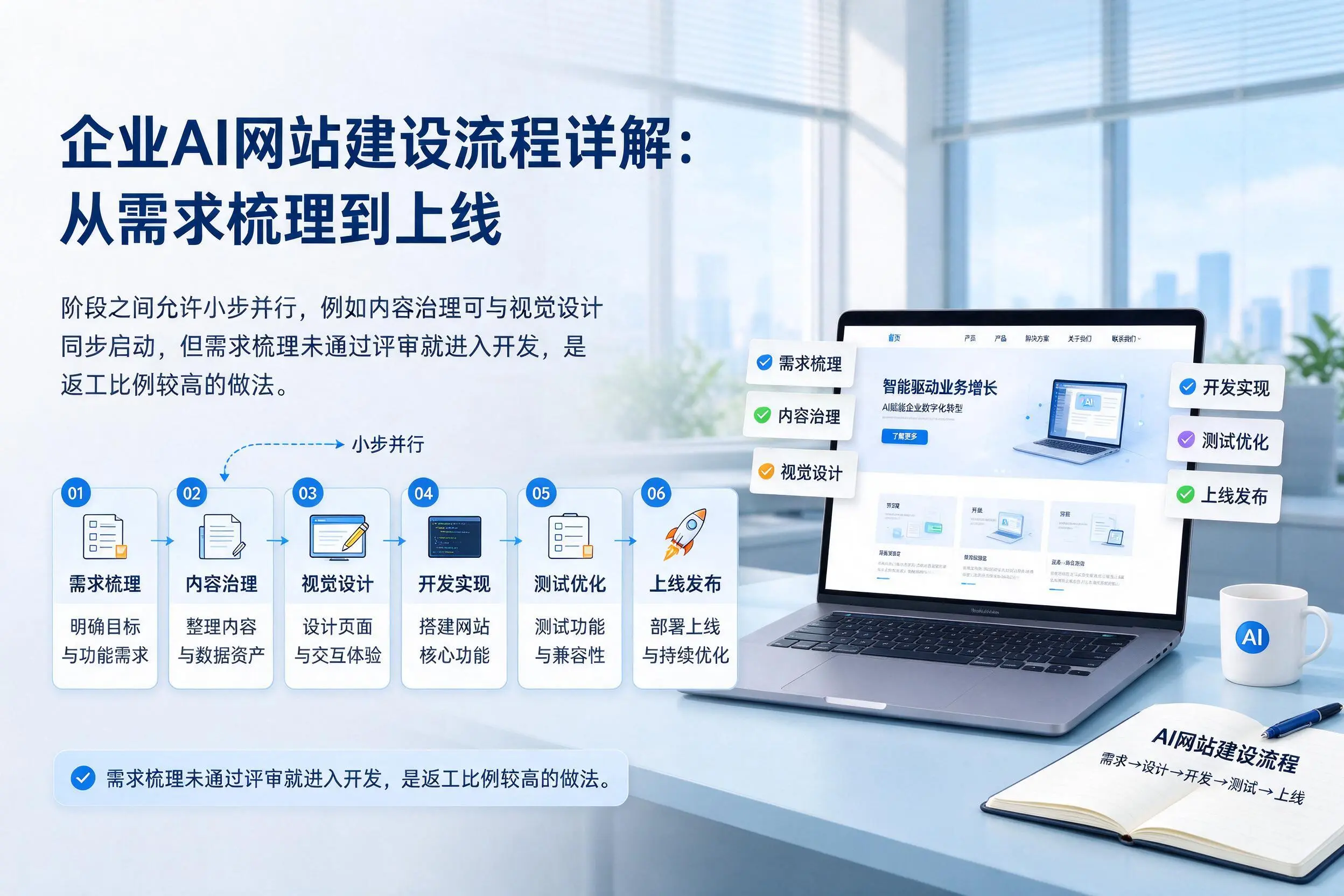 文昌企业AI网站建设流程详解：从需求梳理到上线