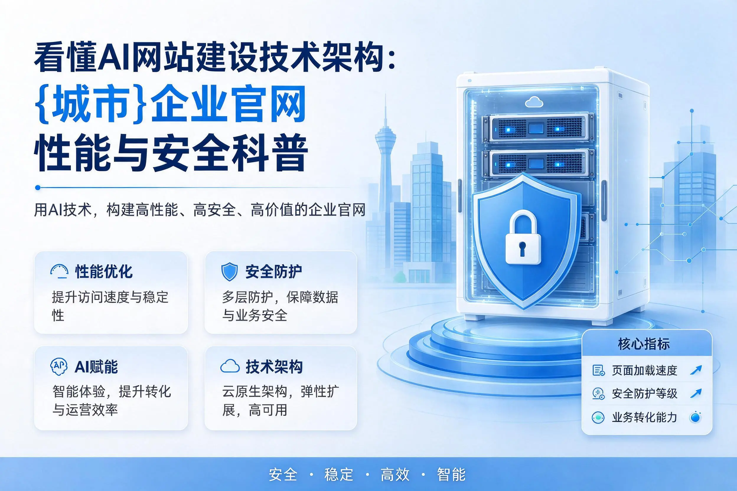 看懂AI网站建设技术架构:文昌企业官网性能与安全科普